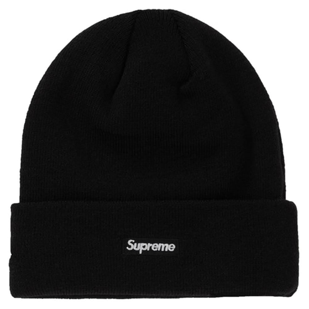 Supreme New Era S Logo Beanie (FW 19) Black — Side View