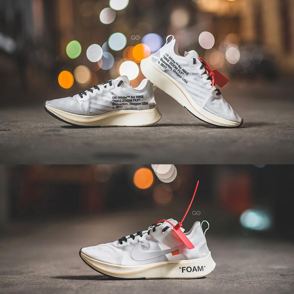 OFF-WHITE x Nike Zoom Fly "White-White-Muslin" — UK 3 | EU 35.5 | US 3.5 — Alternate View 7
