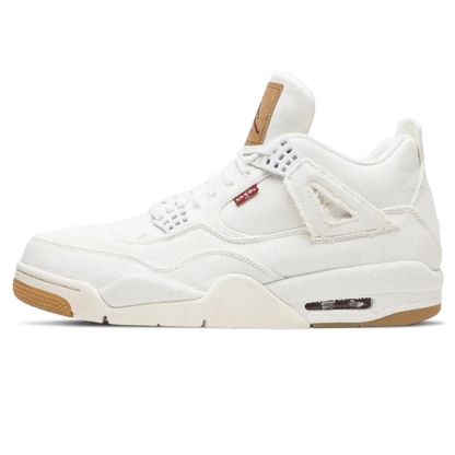 Levis x Nike Air Jordan 4 White — UK 3 | EU 35.5 | US 3.5 — Front View