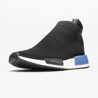 Adidas NMD_CS1 Primeknit Core Black-Lush Blue — UK 3.5 | EU 36 | US 4 — Top View