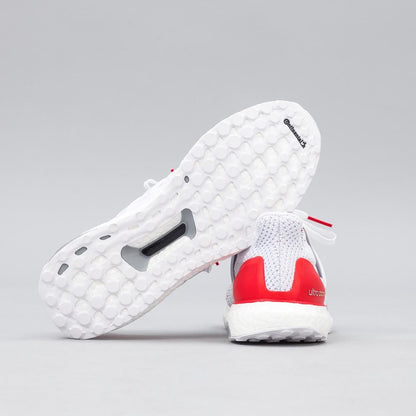 Adidas Ultra Boost Multicolor White-Red — UK 3.5 | EU 36 | US 4 — Top View