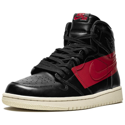 Air Jordan 1 Defiant Black Red — UK 3 | EU 35.5 | US 3.5 — Top View