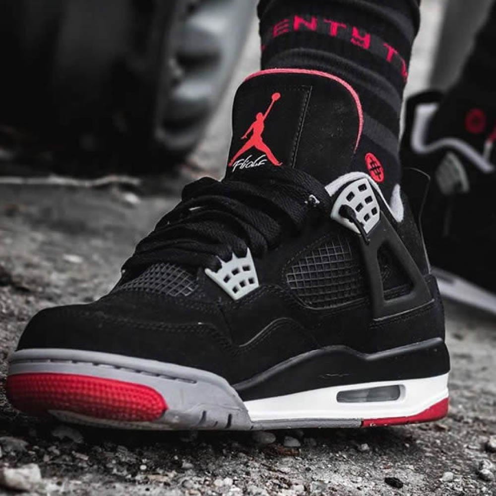 Air Jordan 4 Bred 2019 — 3 UK | 35.5 EU — Lifestyle View