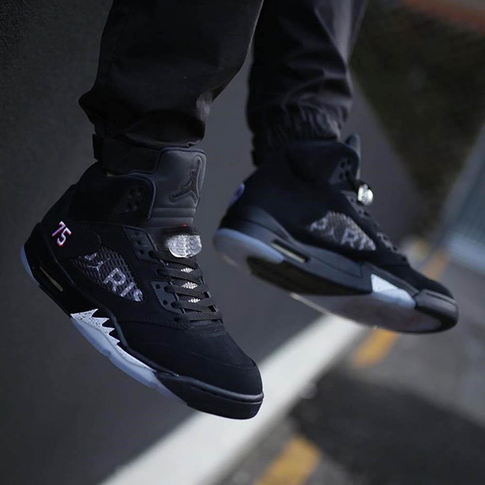 Air Jordan 5 PSG Black — UK 3 | EU 35.5 | US 3.5 — Side View