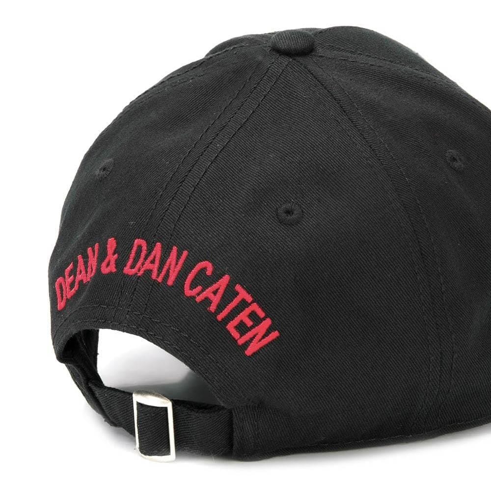 DSQUARED2 Logo Patch Cap Black — Side View