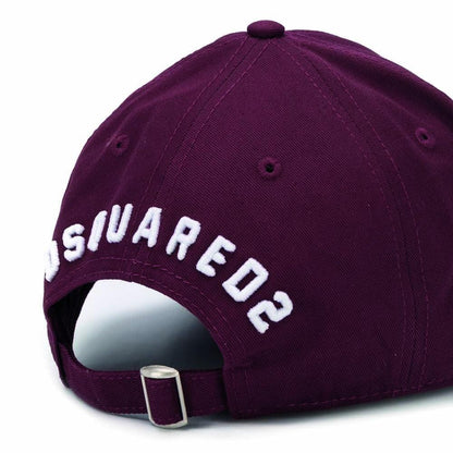 DSQUARED2 Icon Baseball Cap Dark Red — Side View