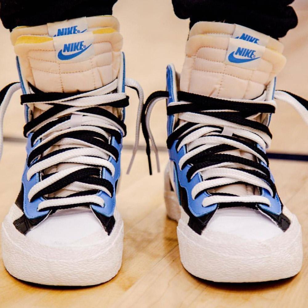 Sacai x Nike Blazer Mid 'Black Blue' — UK 3 | EU 35.5 | US 3.5 — Lifestyle View
