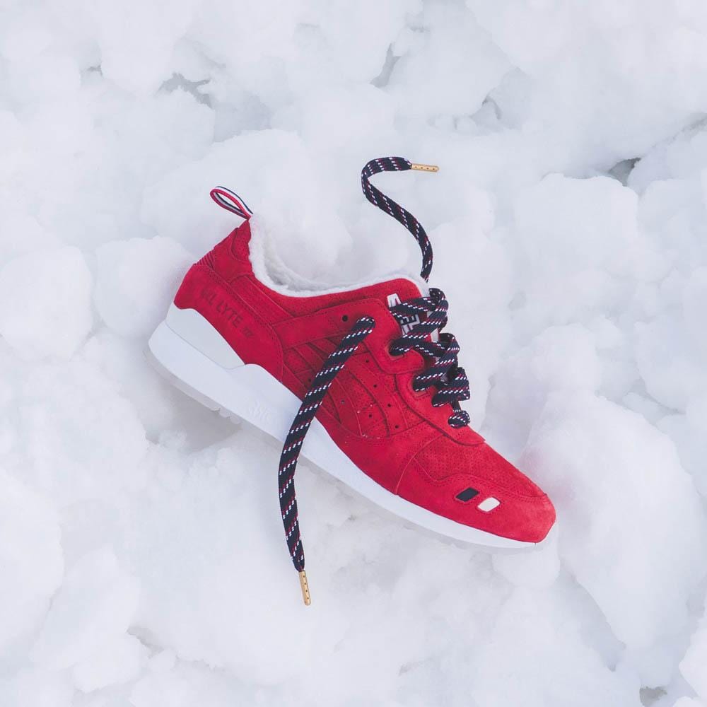 Kith x Moncler x Asics Gel Lyte 3 'Red' — 6 UK | 40 EU — Lifestyle View