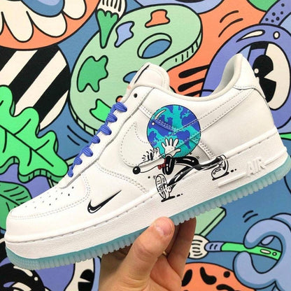 Nike Air Force 1 Earth Day Pack White — UK 3 | EU 35.5 | US 3.5 — Back View