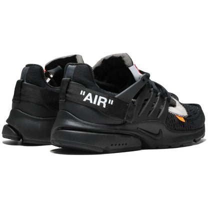 Off-White x Nike Air Presto Black — 3 UK | 35.5 EU — Back View