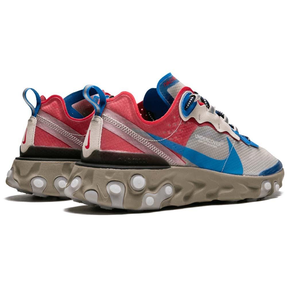 Undercover x Nike React Element 87 Khaki Red — UK 3 | EU 35.5 | US 3.5 — Top View