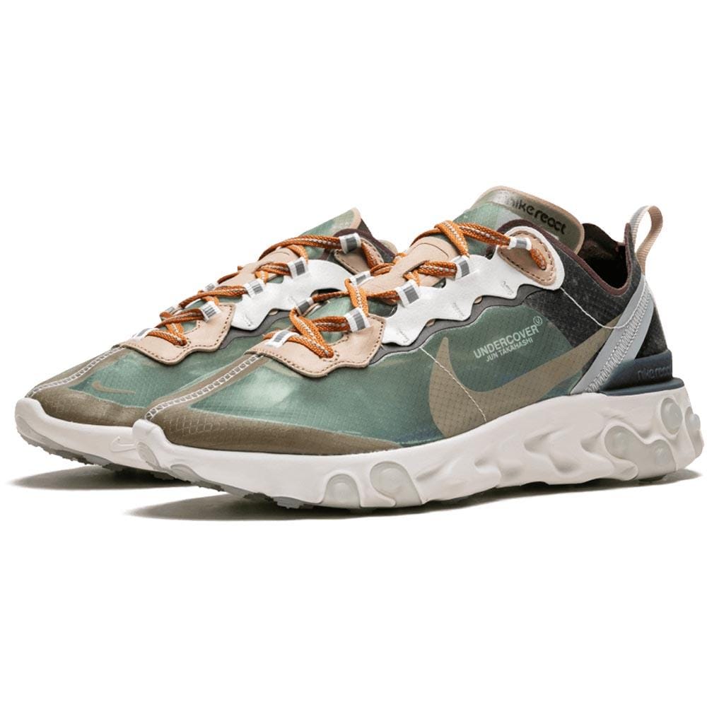 Undercover x Nike React Element 87 Green Black — UK 3 | EU 35.5 | US 3.5 — Side View