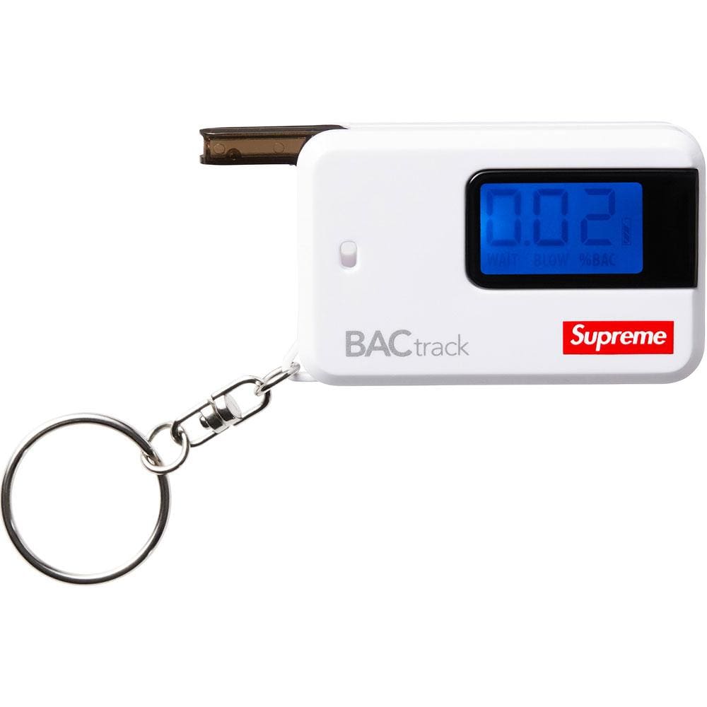 Supreme BACtrack Go Keychain White — Front View