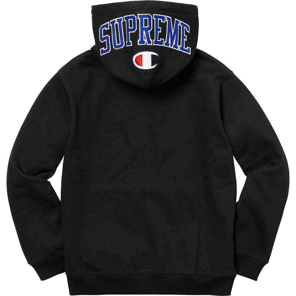 Supreme Champion Arc Logo Zip Up Sweat - Black — XXS — Side View