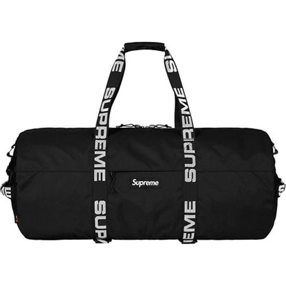 Supreme Duffle Bag (SS18) Black — Front View