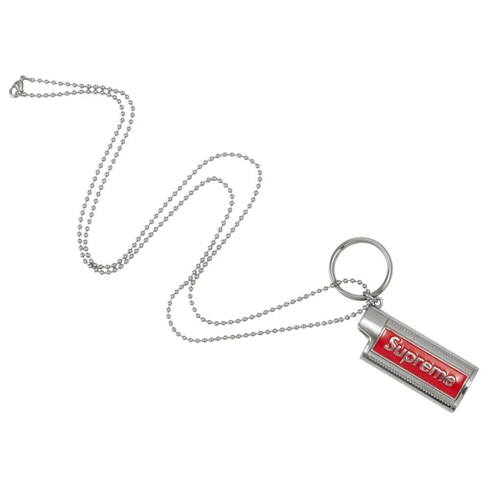 Supreme Metal Lighter Holster Silver — Front View