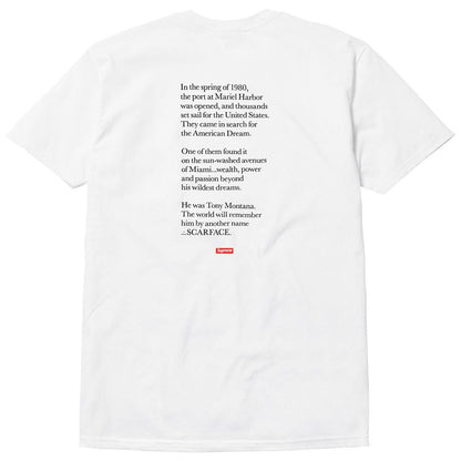 Supreme Scarface Shower Tee - White — XXS — Side View