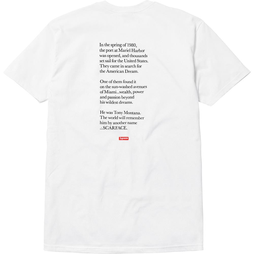 Supreme Scarface Split Tee - White — XXS — Side View