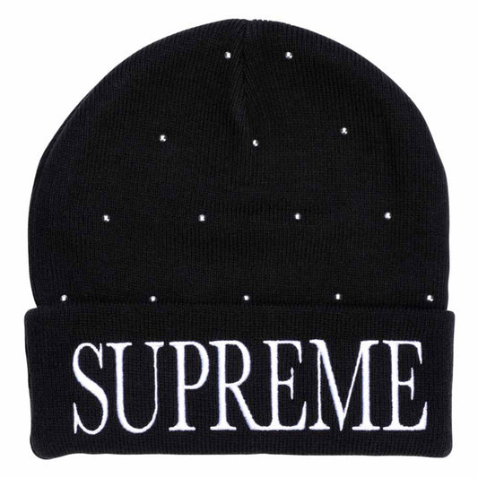 Supreme Studded Beanie Black — Front View
