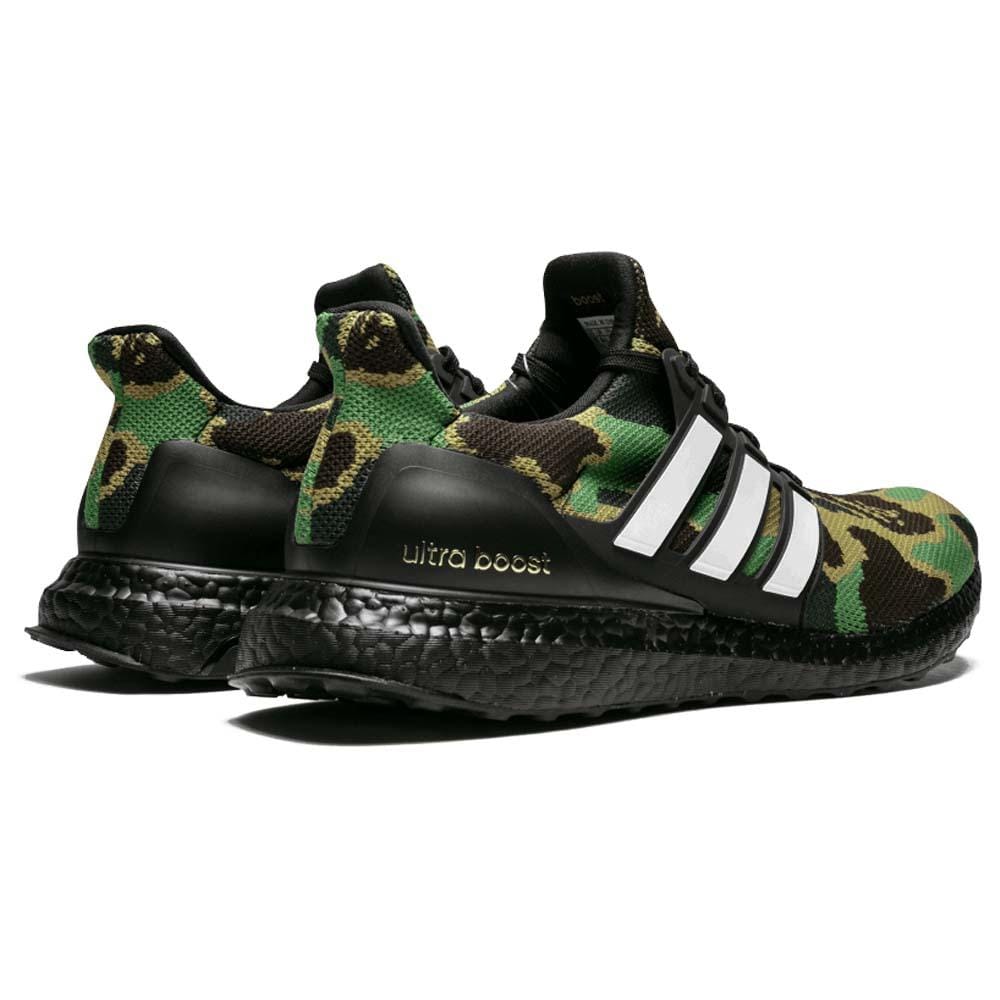 BAPE x adidas Ultra Boost Green Camo — UK 3.5 | EU 36 | US 4 — Back View