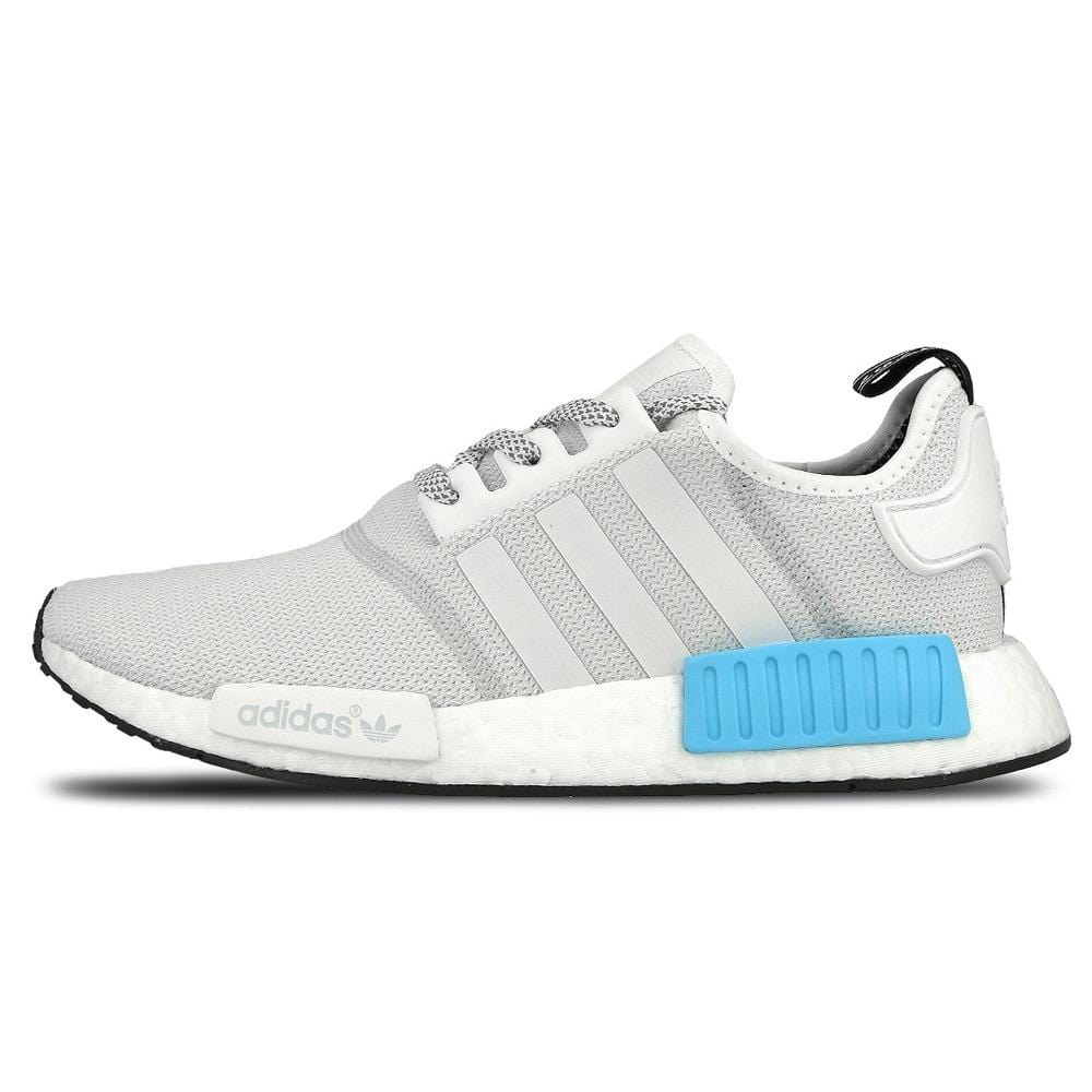Adidas NMD_R1 Reflective White-Bright Cyan — UK 3.5 | EU 36 | US 4 — Front View