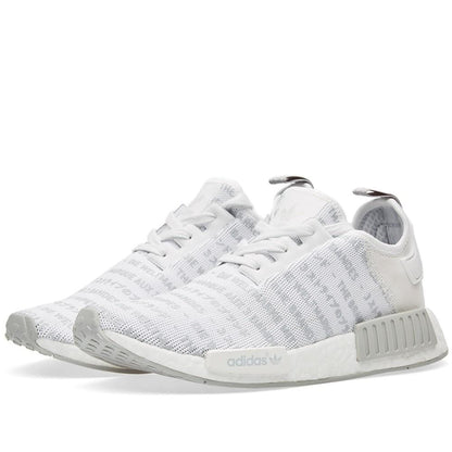 Adidas NMD_R1 White Blackout-Whiteout — UK 3.5 | EU 36 | US 4 — Back View