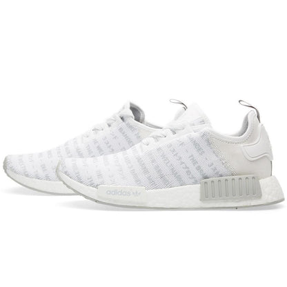 Adidas NMD_R1 White Blackout-Whiteout — UK 3.5 | EU 36 | US 4 — Front View