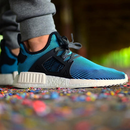 Adidas NMD_XR1 Primeknit Bright Cyan — UK 3.5 | EU 36 | US 4 — Side View