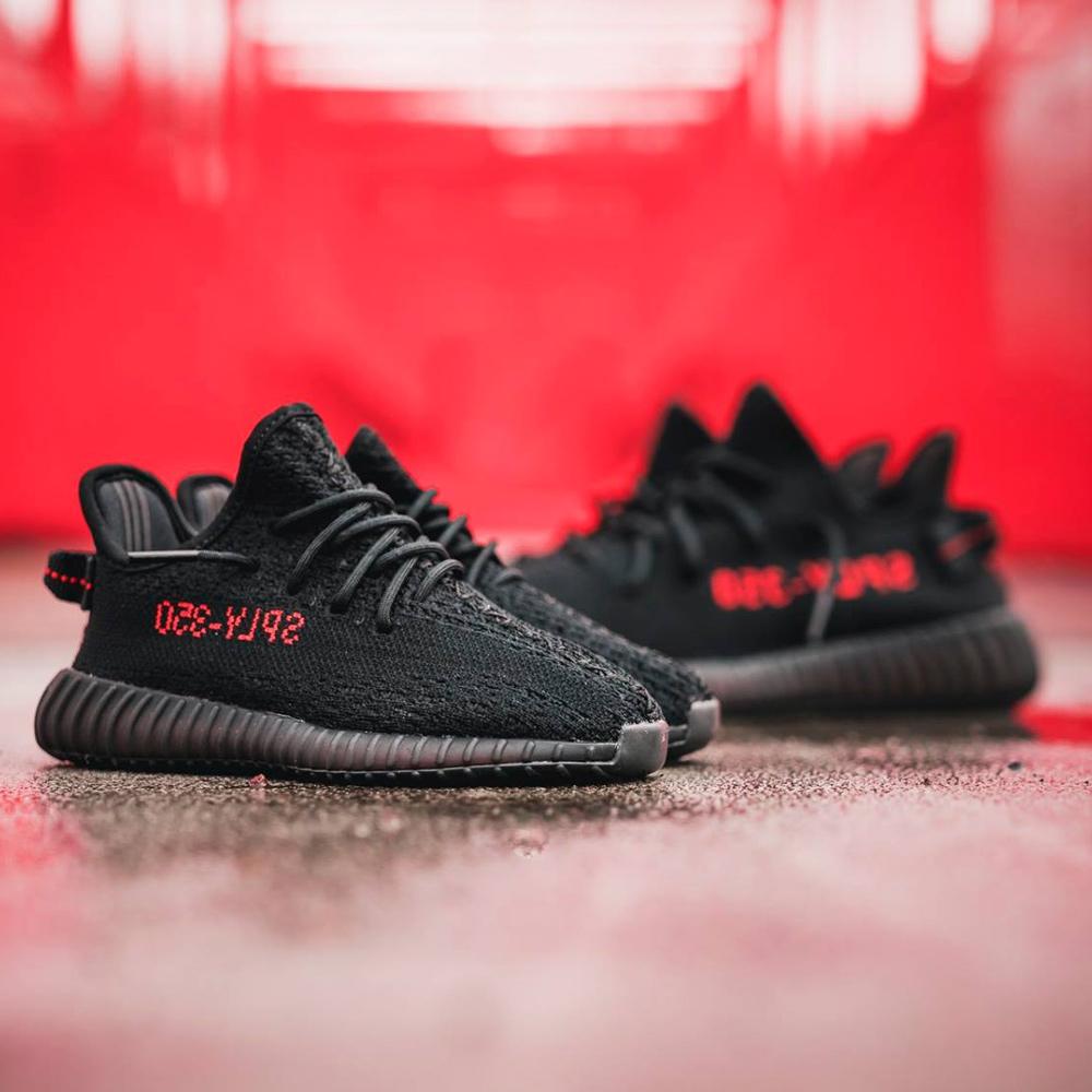 Adidas Yeezy Boost 350 V2 Core Black-Red — 3 UK | 35.5 EU — Alternate View 7