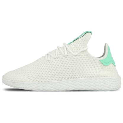 Pharrell Williams x adidas Tennis HU White-Green Glow — UK 3.5 | EU 36 | US 4 — Front View