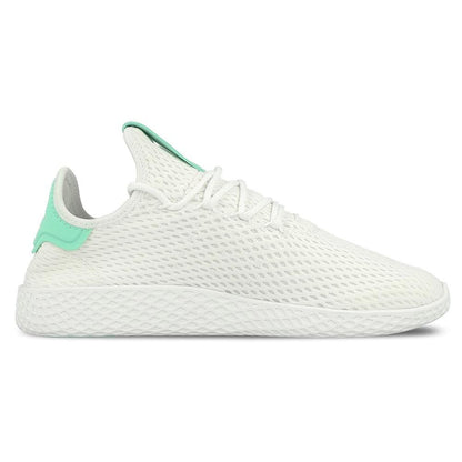 Pharrell Williams x adidas Tennis HU White-Green Glow — UK 3.5 | EU 36 | US 4 — Side View