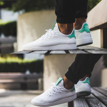 Pharrell Williams x adidas Tennis HU White-Green Glow — UK 3.5 | EU 36 | US 4 — Alternate View 7