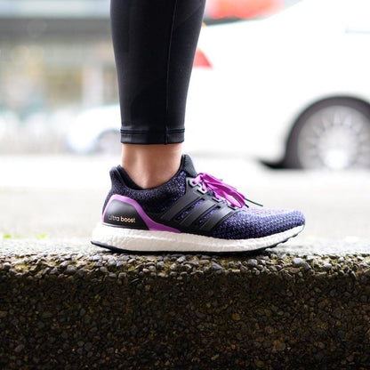 Adidas Ultra Boost WMNS "Core Black-Shock Purple" — UK 3.5 | EU 36 | US 4 — Lifestyle View