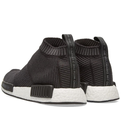 Adidas NMD_CS1 Primeknit Core Black-White — UK 3.5 | EU 36 | US 4 — Back View