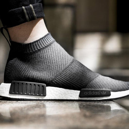 Adidas NMD_CS1 Primeknit Core Black-White — UK 3.5 | EU 36 | US 4 — Detail View