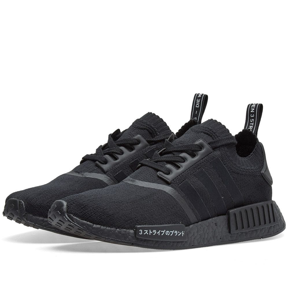 adidas NMD_R1 Primeknit Black  Japan Pack — UK 3.5 | EU 36 | US 4 — Side View