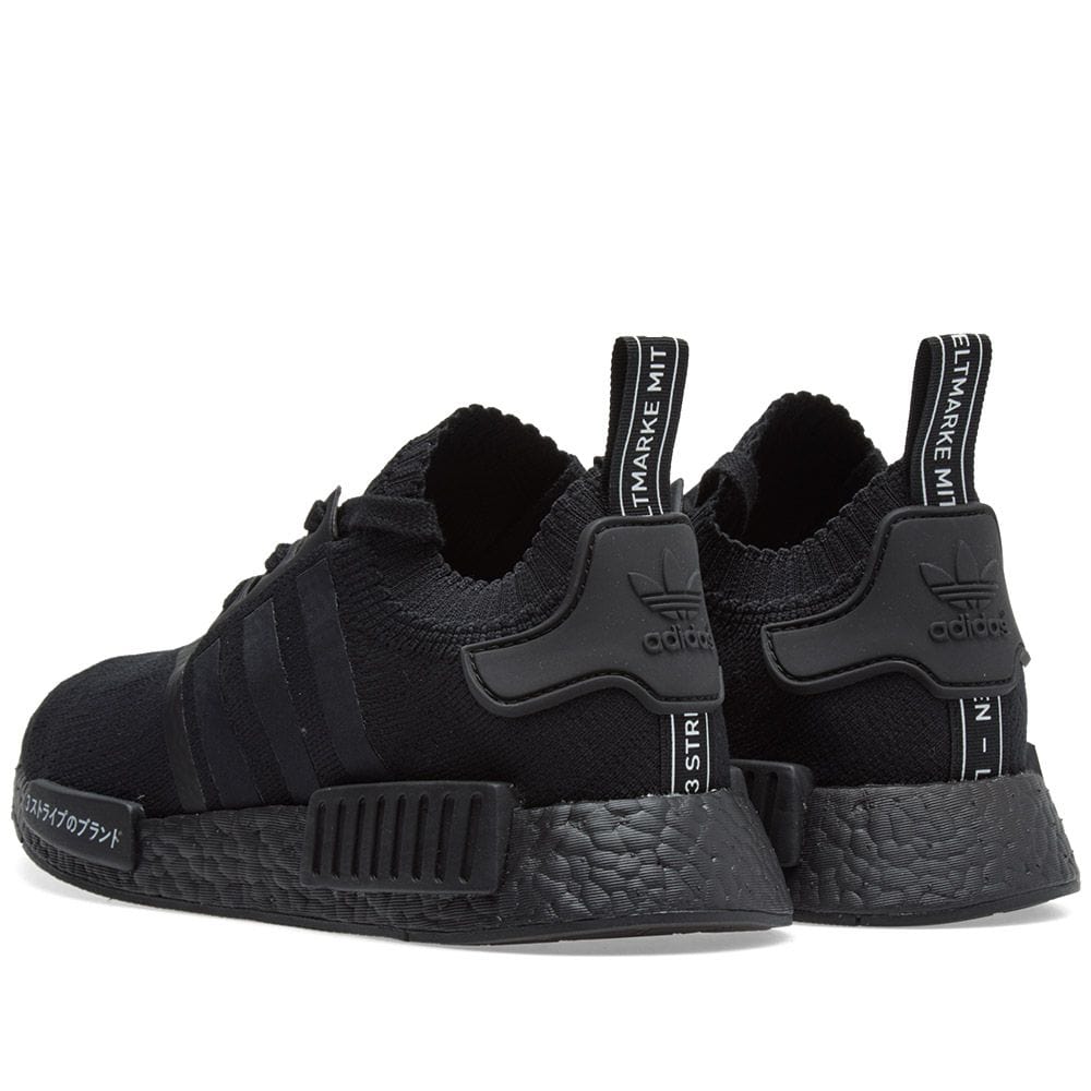 adidas NMD_R1 Primeknit Black  Japan Pack — UK 3.5 | EU 36 | US 4 — Back View