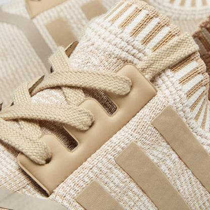 adidas NMD_R1 Primeknit Glitch Camo Linen Khaki-Off White — UK 3.5 | EU 36 | US 4 — Top View