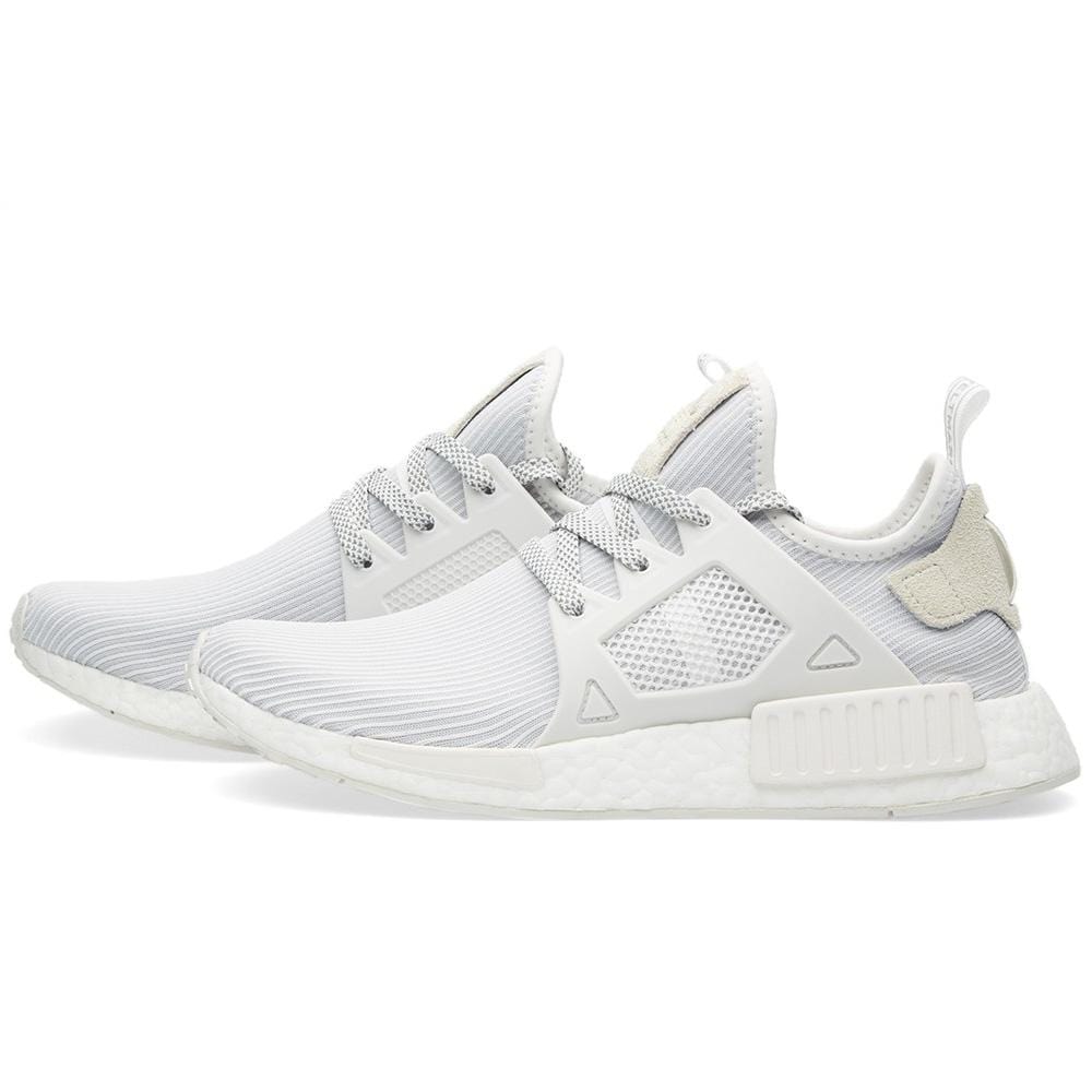 Adidas NMD_XR1 Primeknit White-Vintage White — UK 3.5 | EU 36 | US 4 — Front View