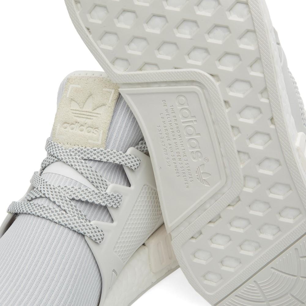 Adidas NMD_XR1 Primeknit White-Vintage White — UK 3.5 | EU 36 | US 4 — Lifestyle View