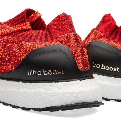 ADIDAS ULTRA BOOST UNCAGED Scarlet, Solar Red & Black — UK 3.5 | EU 36 | US 4 — Lifestyle View