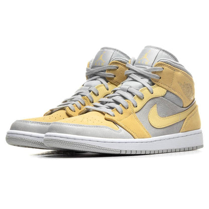 Air Jordan 1 Mid SE Grey Fog Lemon Wash — UK 3 | EU 35.5 | US 3.5 — Back View