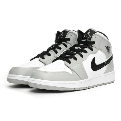 Air Jordan 1 Mid GS "Light Smoke Grey" — 2 UK | 34 EU — Side View