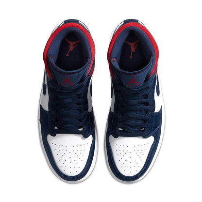 Air Jordan 1 Mid SE “Olympic USA” — UK 3 | EU 35.5 | US 3.5 — Top View