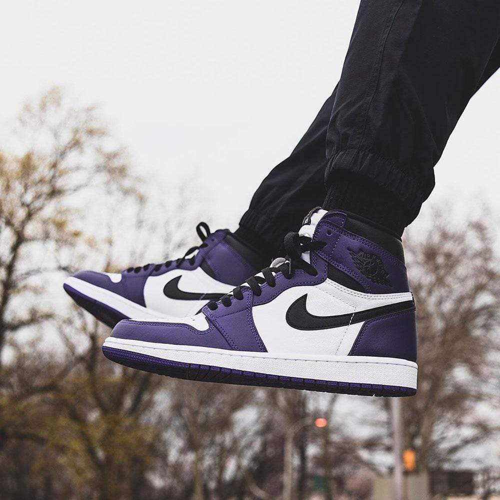 Air Jordan 1 Retro High OG 'Court Purple 2.0' — 3 UK | 35.5 EU — Lifestyle View