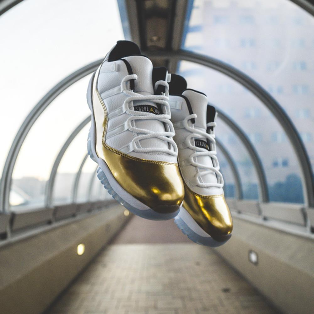 Air Jordan 11 Retro Low White- Metallic Gold — UK 3 | EU 35.5 | US 3.5 — Alternate View 9