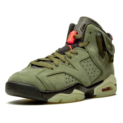 Travis Scott x Air Jordan 6 Retro GS 'Olive' — 2 UK | 34 EU — Detail View