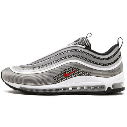 Nike Air Max 97 Ultra Metallic Silver-Varsity Red — UK 3 | EU 35.5 | US 3.5 — Front View