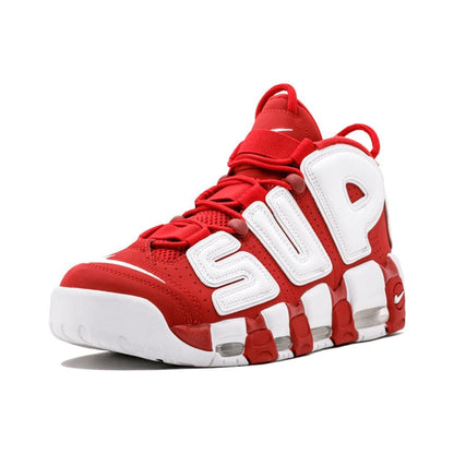 Supreme X Nike Air More Uptempo "Varsity Red" — UK 3 | EU 35.5 | US 3.5 — Top View