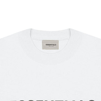 FEAR OF GOD ESSENTIALS 3D Silicon Applique Boxy Long Sleeve T-Shirt White — XXS — Side View